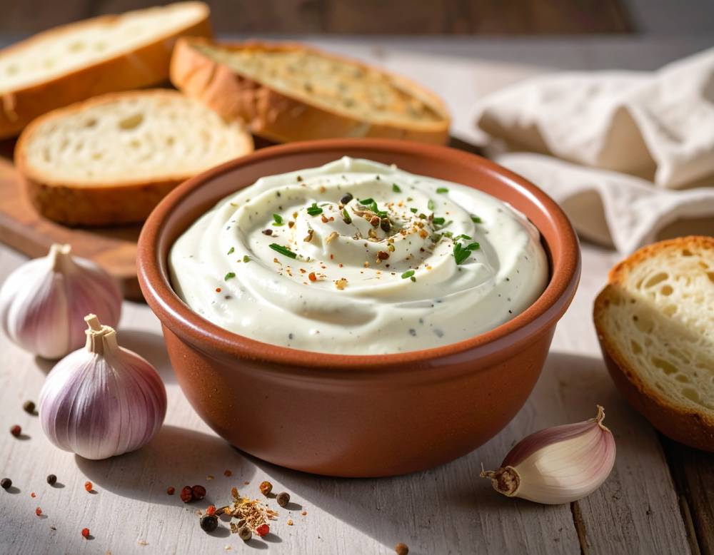 Einfacher Joghurt-Knoblauch-Dip Rezept