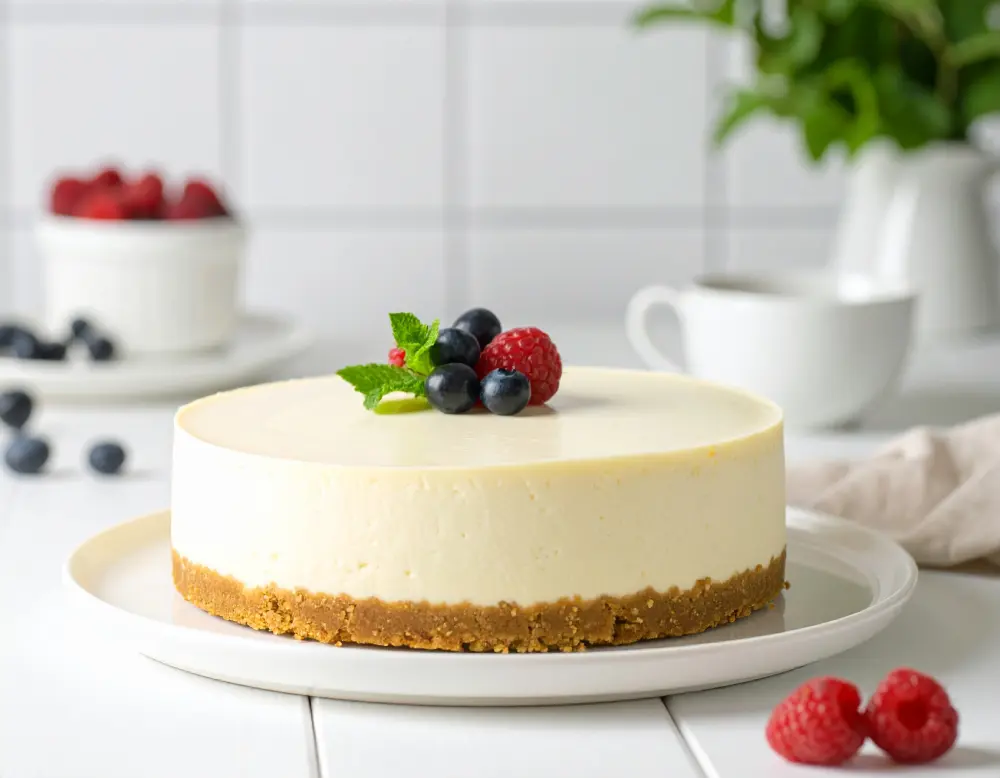 No-Bake Cheesecake Rezept - Cheesecake ganz ohne Backen bei Dilos Kitchen | Käsekuchen-Rezept