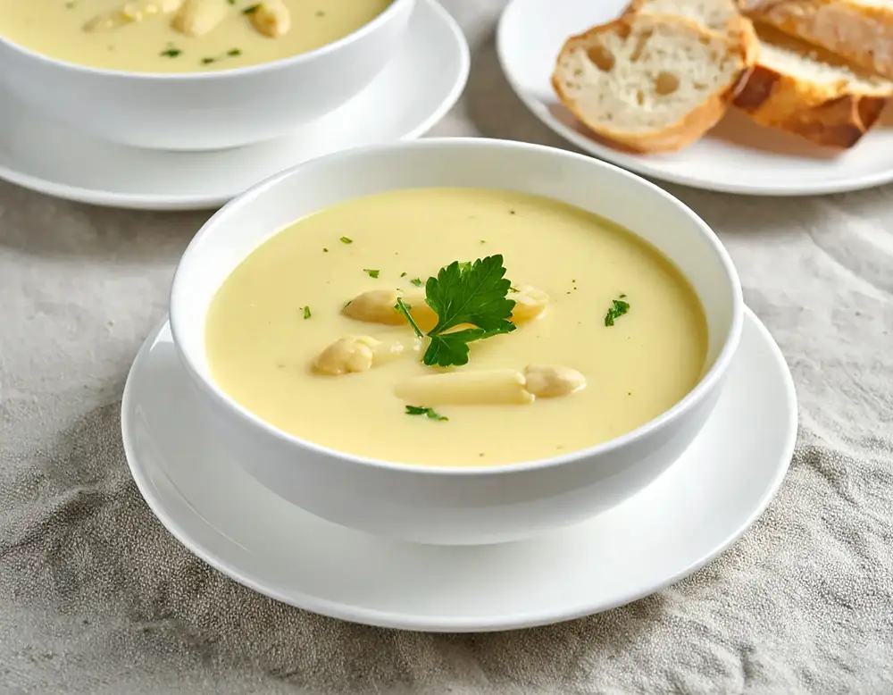 Spargelsuppe - Spargelcremesuppe Rezept bei Dilos Kitchen
