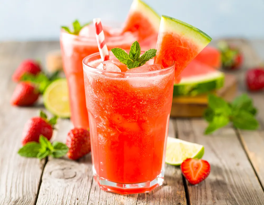 Wassermelonen-Erdbeer-Smoothie Rezept bei Dilos Kitchen