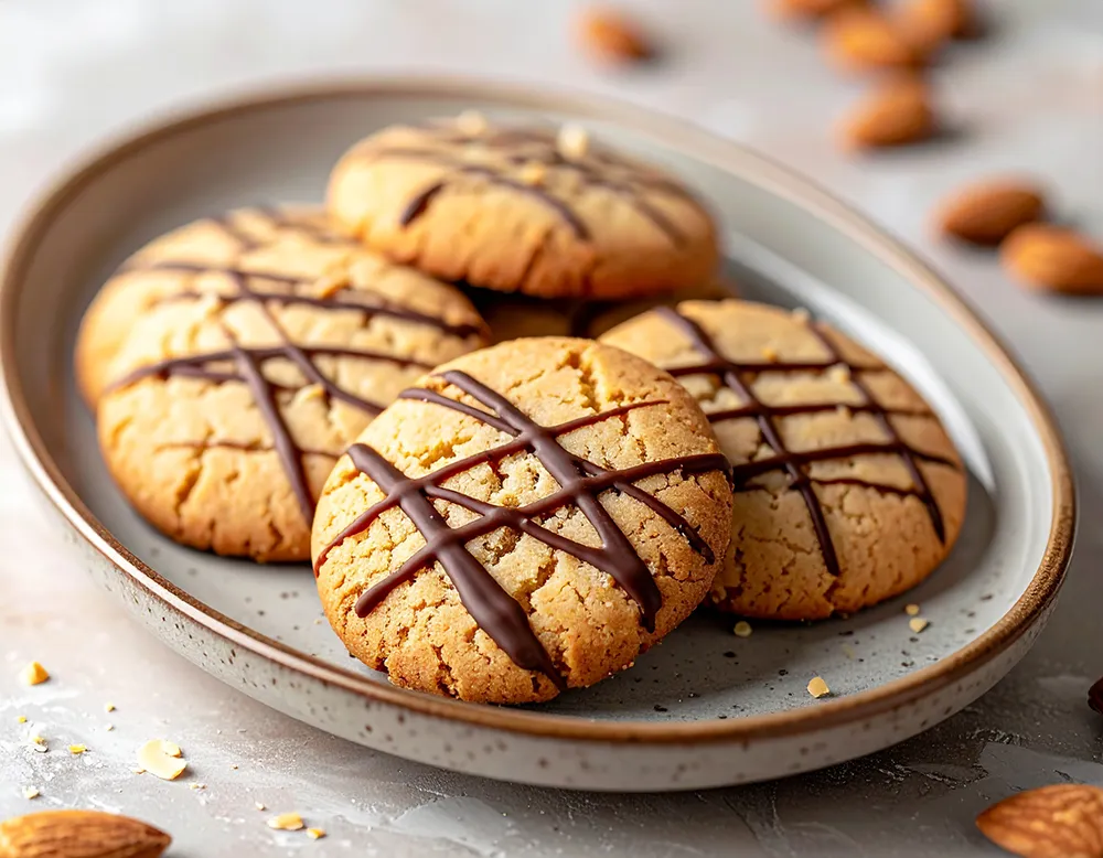 Mandelplätzchen mit Schokolade – einfaches Rezept