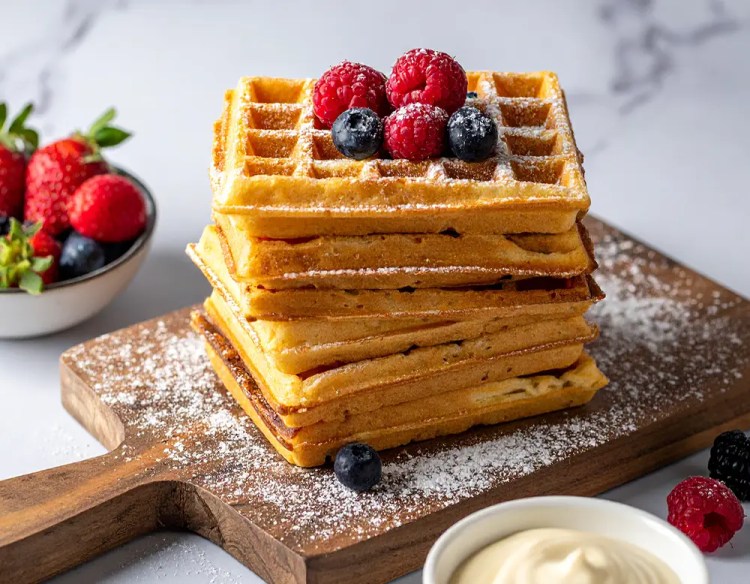 Waffelteig Grundrezept - schnell & einfach Waffeln zubereiten - Dilos Kitchen