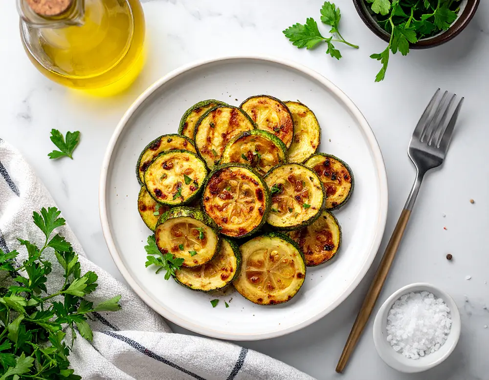Zucchini aus der Heissluftfritteuse – einfach & schnell