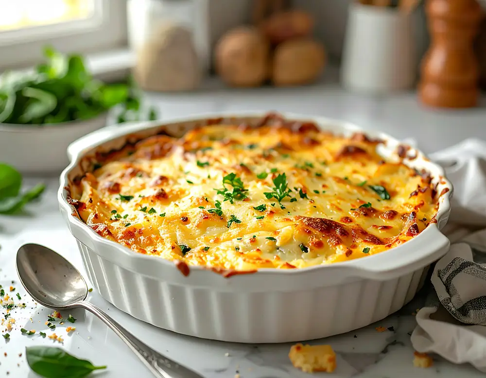 Kartoffel-Spinat-Auflauf Rezept bei Dilos Kitchen - Einfaches Ofenrezept