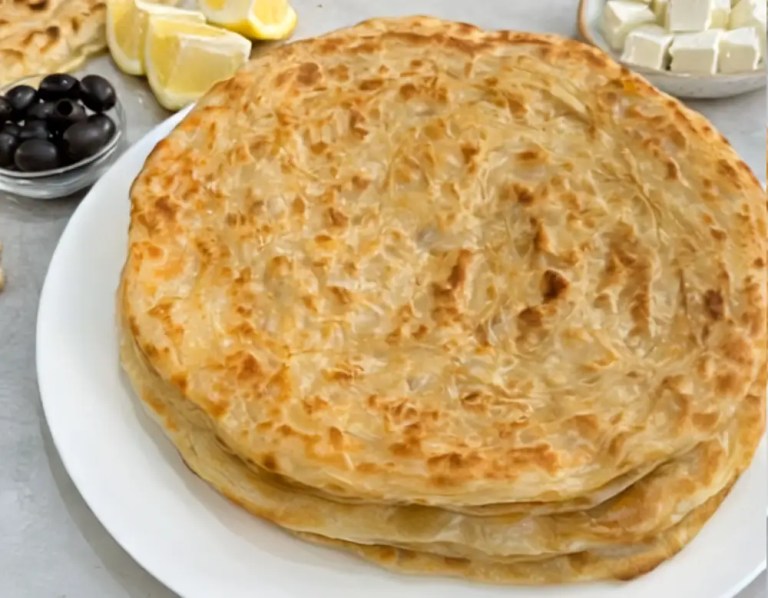 Herzhaftes Katmer Rezept - Türkisches Pfannenbrot mit Mohnsamenpaste bei Dilos Kitchen