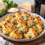 Airfryer Blumenkohl mit Parmesan, knusprig und goldbraun
