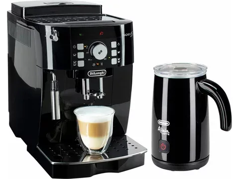 De'Longhi Kaffeevollautomat Magnifica S ECAM21.118.B - mit Barista-Milchaufschäumer, Schwarz, Direktwahltasten, Kegelmahlwerk (13 Malgrade), 15 Bar Pumpendruck