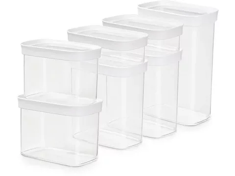 Emsa Vorratsdose N11429 Optima, Kunststoff, (Set, 7-tlg), rechteckig, hygienisch, platzeffizient