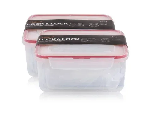 LOCK & LOCK Vorratsdose Lock&Lock HPL980CLQ5 Frischhaltedosen 5er Set - Luft & Wasserdicht (2e, Kunststoff