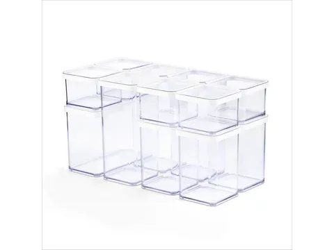 ROTHO Vorratsdose 12-teilig für aromadichte Lebensmittel-Aufbewahrung in Küche, Kunststoff (PP), Dichtung aus Silikon, (Vorratsdosen-Set / Aufbewahrungsboxen-Set, 12-teilig, verschiedene Größen, inkl. Deckel), Platzsparend stapelbar, passt in Küchenschubladen