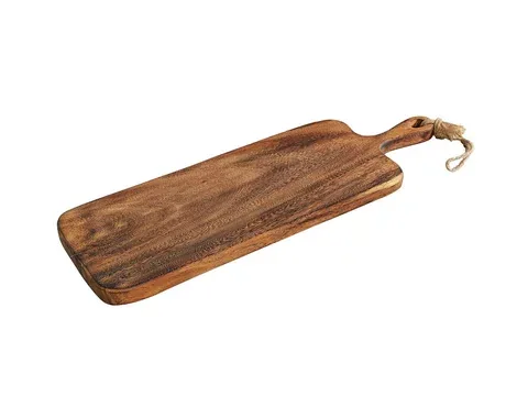 ZASSENHAUS Servierbrett Griff-/Servierbrett Akazienholz 60 x 20 cm, Akazienholz, (Schneidebretter)